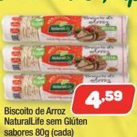 Costazul Supermercados Biscoito de arroz naturallife sem glúten sabores 80g oferta