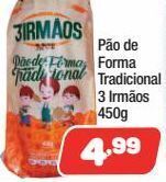 Costazul Supermercados Pão de forma tradicional 3 irmãos 450g oferta