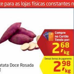 Tenda Atacado Batata doce rosada kg oferta