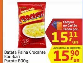 Tenda Atacado Batata palha crocante kari-kari pacote 800g oferta