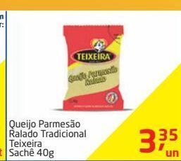 Queijo parmesão ralado tradicional teixeira sachê 40g