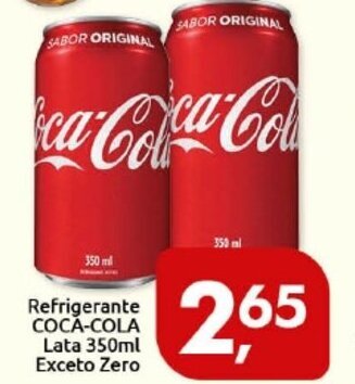 Supermercados Nori Refrigerante Coca Cola lata 350ml exceto zero oferta