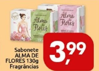 Supermercados Nori Sabonete Alma de flores 130g Frag. oferta