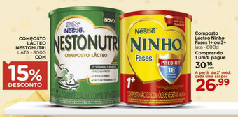 Carrefour Composto Lacteo Ninho Fases 1+ ou 3+ 800g oferta