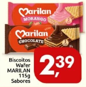 Supermercados Nori Biscoitos wafer Marilan 115g sabores oferta