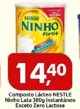 Supermercados Nori Composto Lacteo Nestle Ninho lata 380g Instantaneo Exceto Zero lactose oferta