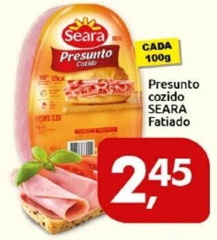 Supermercados Nori Presunto cozido Seara Fatiado 100g oferta