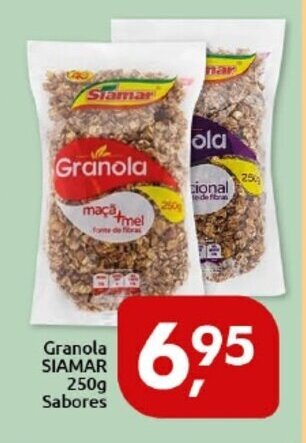Supermercados Nori Granola Siamar 250g sabores oferta
