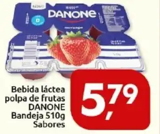 Supermercados Nori Bebida lactea Polpa de Frutas Danone Bandeja 510g sabores oferta