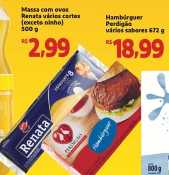 Extra Supermercado Massa com ovos Renata varios cortes (exceto ninho) 500g oferta