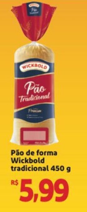 Extra Supermercado Pao de Forma Wickbold Tradicional 450g oferta
