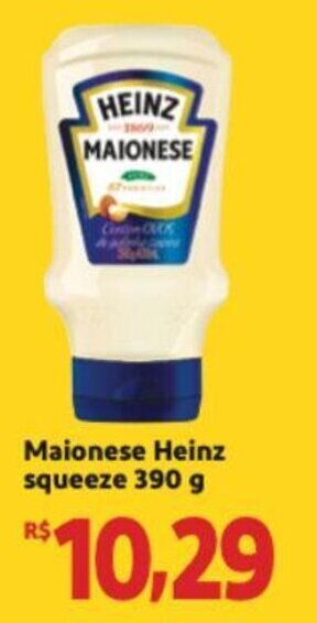 Extra Supermercado Maionese Heinz Squeeze 390g oferta