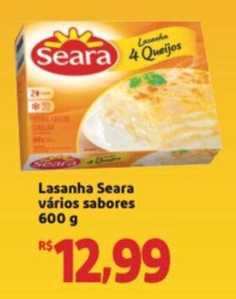 Extra Supermercado Lasanha Seara Varios Sabores 600g oferta