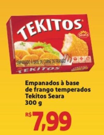 Extra Supermercado Empanados a base de frango temperados Tekitos Seara 300g oferta