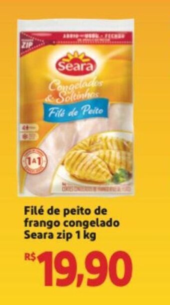 Extra Supermercado File de Peito de Frango Congelado Seara zip 1kg oferta