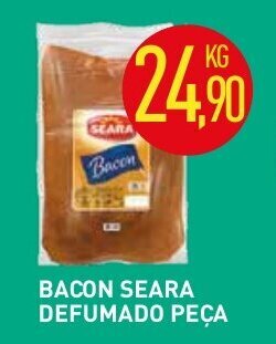 Calvo Atacadista Bacon Seara Defumado peca 1kg oferta