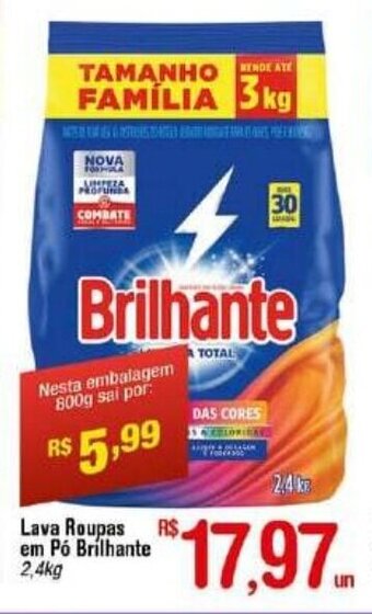 Fort Atacadista Lava roupas em po Brilhante 2.4kg oferta