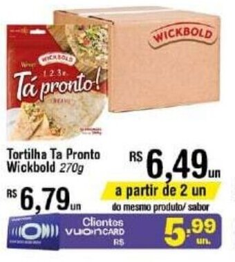 Fort Atacadista Tortilha Ta Pronto Wickbold 270g oferta