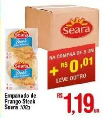 Fort Atacadista EMpanado de Frango Steak Seara 100g oferta