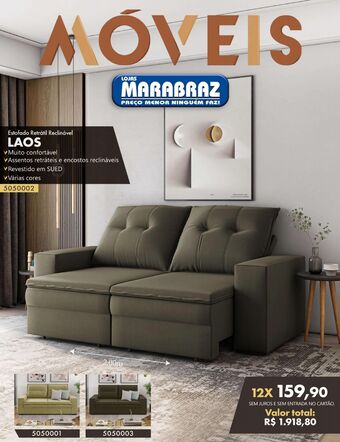 Marabraz Estofado retráctil e reclinável laos oferta