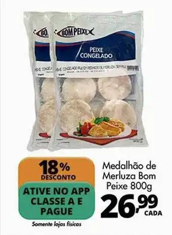 Delta Supermercados Medalhão De Merluza Bom Peixe oferta