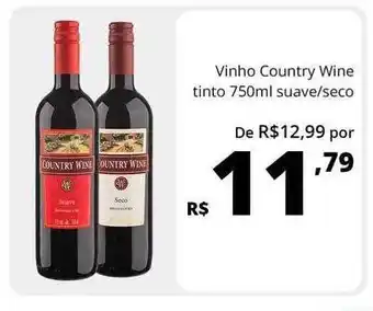 Supermercados Baklizi Vinho Country Wine Tinto Suave Seco oferta