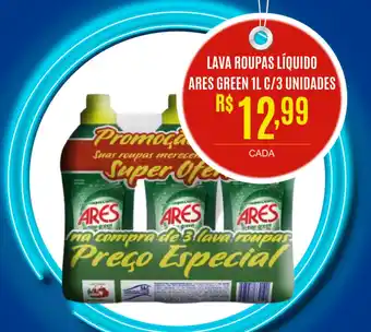 Lava Roupas Liquido Ares Green 1L c/3 unidades