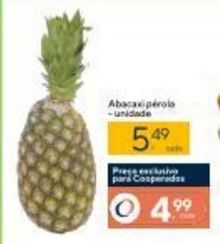 Coop Abacaxi Perola unidade oferta