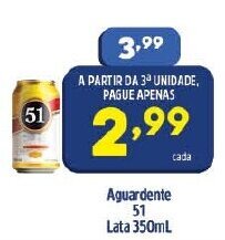 Arena Atacado Aguardente 51 Lata 350ml oferta