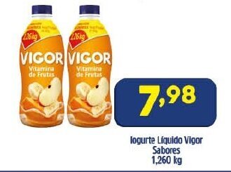 Arena Atacado Iogurte Liquido Vigor Sabores 1.260kg oferta