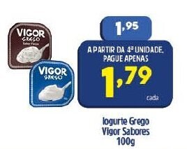 Arena Atacado Iogurte Grego Vigor Sabores 100g oferta