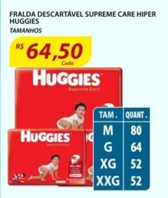 Assaí Atacadista Fralda Descartavel Supreme Care Hiper Huggies oferta