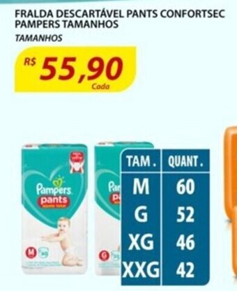 Assaí Atacadista Fralda Descartavel Pants Confortsec Pampers Tamanhos oferta