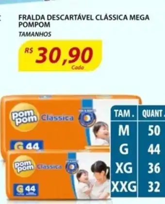 Assaí Atacadista Fralda Descartavel Classica Mega Pompom oferta