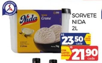 Supermercados Avenida Sorvete Nida 2L oferta