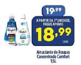 Arena Atacado Amaciante de Roupas Concentrado Comfort 1.5L oferta