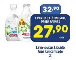 Arena Atacado Lava roupas Liquido Ariel Concentrado 2L oferta