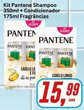 Rede Supermarket Kit Pantene Shampoo 350ml + Condicionador 175ml frag. oferta