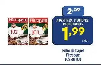 Arena Atacado Filtro de Papel Filtrabem 102 ou 103 oferta