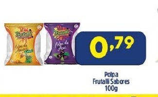 Arena Atacado Polpa Frutalli Sabores 100g oferta