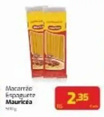 Novo Atacarejo Macarrao espaguete Mauricea 500g oferta