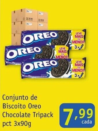 Nordestão Conjunto de Biscoito Oreo Chocolate Tripack pct 3x90g oferta