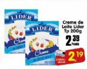 Creme de leite Lider TP 200g