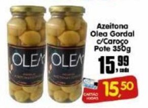Higa's Supermercado Azeitona Oleo Gordal c/ Caroca pote 350g oferta