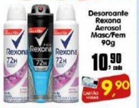 Higa's Supermercado Desodorante Rexona Aerosol Masc/ Fem 90g oferta