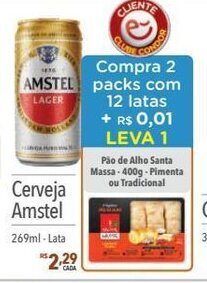 Supermercados Condor Cerveja Amstel 269ml lata oferta