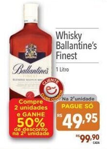 Supermercados Condor Whisky Ballantine's Finest 1L oferta