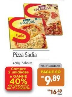 Supermercados Condor Pizza Sadia 460g oferta