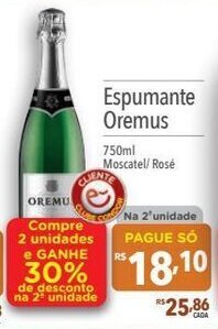 Supermercados Condor Espumante Oremus 750ml oferta
