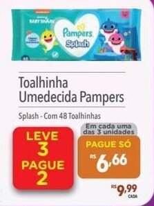 Supermercados Condor Toalhinha Umedecida Pampers oferta
